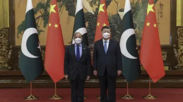 पाकिस्तान के पीएम शहबाज शरीफ और चीनी राष्ट्रपति शी जिनपिंग- India TV Hindi