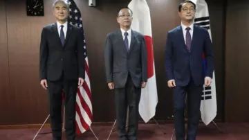 जापान, उत्तर कोरिया और अमेरिका के नेता। (प्रतीकात्मक)- India TV Hindi