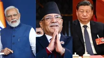 भारतीय पीएम मोदी, नेपाली पीएम प्रचंड और चीनी राष्ट्रपति शी जिनपिंग।- India TV Hindi
