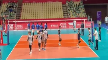 Indian men volleyball team vs Cambodia- India TV Hindi