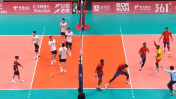 India volleyball team vs South Korea- India TV Hindi