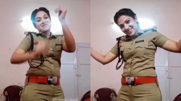 डांस करती महिला पुलिसकर्मी।- India TV Hindi