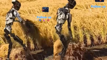खेती का काम करता रोबोट।- India TV Hindi