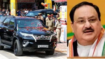 JP Nadda Fortuner - India TV Hindi