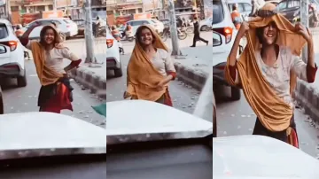 गाना सुनते ही डांस करने लगी लड़की- India TV Hindi