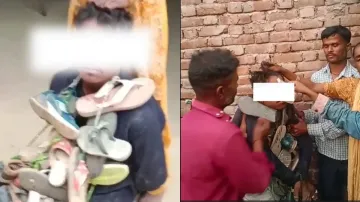 युवक को चप्पल की माला पहनकर जूतों से पीटा- India TV Hindi