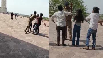 ताजमहल पर डांस रील बनाने को लेकर हंगामा - India TV Hindi