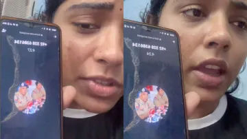 फोन पर लड़की से बात करते हुए स्कैमर।- India TV Hindi
