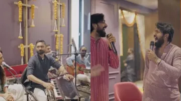 भजन गाते हुए पांड्या ब्रदर्स- India TV Hindi