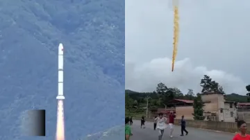 लॉन्चिंग के दौरान रॉकेट का एर हिस्सा रिहायशी इलाके में गिरा - India TV Hindi