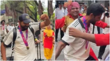 T20 World Cup Indian team received a grand welcome at the hotel Rohit Sharma and Surya Kumar Yadav d- India TV Hindi