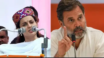 BJP MP Kangana Ranaut and Opposition leader Rahul Gandhi- India TV Hindi