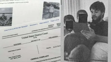 ISIS-inspired Afghan man Nasir Ahmad Tawhedi (R) and FBI documents (L)- India TV Hindi