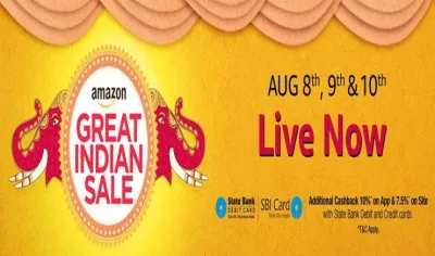 amazon पर शुरू हुई ग्रेट इंडियन SALE, इलेक्‍ट्रॉनिक्‍स व होम एप्‍लायंसेस पर मिल रहा है भारी डिस्‍काउंट- India TV Paisa