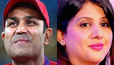 Virender Sehwag with wife- India TV Hindi