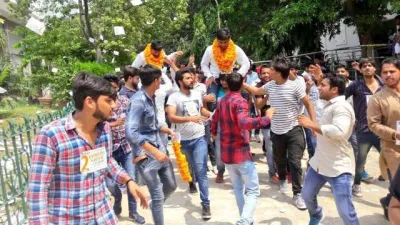  NSUI wins President and VP post- India TV Hindi