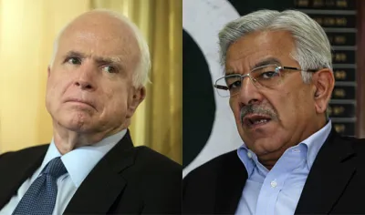 John McCain and Khawaja Asif- India TV Hindi