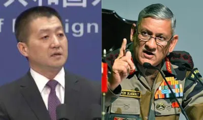 Lu Kang and Gen Bipin Rawat- India TV Hindi