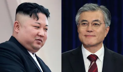 Kim Jong Un and Moon Jae-in | AP Photo- India TV Hindi