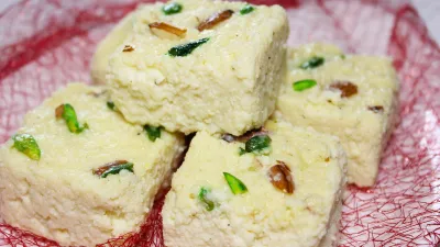 Khoya Meeng Burfi Recipe | Meeng Mawa Barfi / Katli - VegRecipeBook