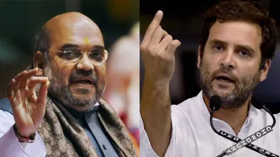 Amit Shah and Rahul Gandhi | PTI Photo- India TV Hindi