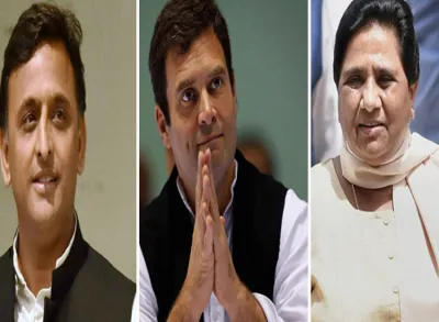 <p>akhilesh yadav rahul gandhi and mayawati</p>- India TV Hindi