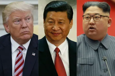 Donald Trump Xi Jinping and Kim Jong Un | AP Photos- India TV Hindi