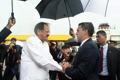 Venkaiah Naidu with Panamanian Vice Minister of Foreign Affairs Luis Miguel Hincapie | PTI- India TV Hindi