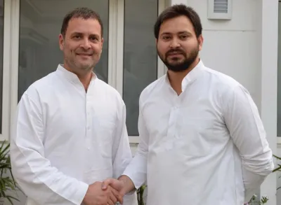 <p>rahul gandhi and tejashwi yadav</p>- India TV Hindi