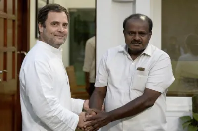 <p>rahul gandhi and kumaraswamy</p>- India TV Hindi