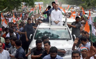 <p>Rahul Gandhi Road Show (File Photo) </p>- India TV Hindi