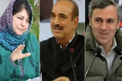 <p>mehbooba mufti ghulam nabi azad and omar abdullah</p>- India TV Hindi