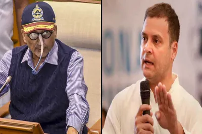 <p>manohar parrikar and rahul gandhi</p>- India TV Hindi