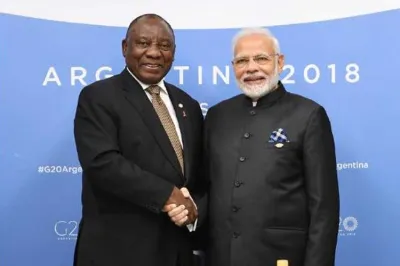 <p>south african president cyril ramaphosa and pm modi</p>- India TV Hindi