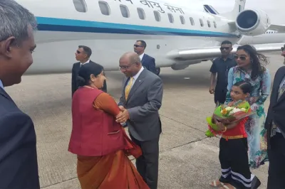 External affaires minister Sushms Swaraj inMaldives- India TV Hindi