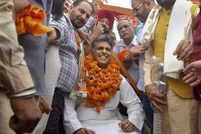 <p>Congress candidate Manish Tewari</p>- India TV Hindi