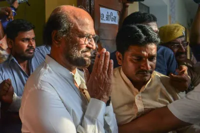 <p>Indelible ink applied on Rajinikanth's right index...- India TV Hindi