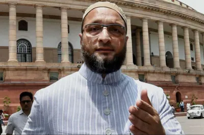 Asaduddin Owaisi says Allahu Akbar as MPs chant Jai Shri Ram and Vande Mataram in Lok Sabha | PTI- India TV Hindi