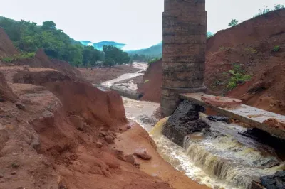 <p>A view of the Tiware dam which breached following...- India TV Hindi