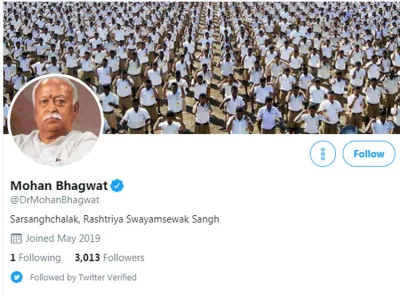 Twitter Handle of Mohan Bhagwat | Twitter- India TV Hindi