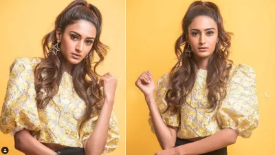  kasauti zindagi ki 2 actress erica fernandes looking hot in tellow crop top see photos- India TV Hindi