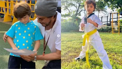 Shah rukh khan and abram- India TV Hindi