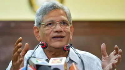 Sitaram Yechury and D Raja Detained at Srinagar Airport | PTI File- India TV Hindi