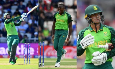 <p>Van Der Dussen, Kagiso Rabada and Quinton de Cock</p>- India TV Hindi