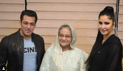 Salman Khan Katrina Kaif with Sheikh Hasina- India TV Hindi