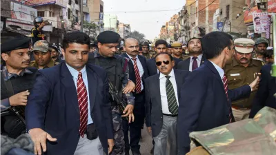 National Security Advisor (NSA) Ajit Doval during his visit to the riot affected areas to assess gro- India TV Hindi