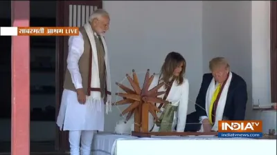 Donald Trump Charkha, Donald Trump in India, Trump in India, Donald Trump Narendra Modi- India TV Hindi