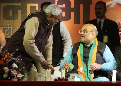 <p>Union Home Minister Amit Shah with Bihar CM Nitish Kumar...- India TV Hindi