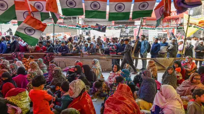 <p>Protestors during a demonstration against CAA, NRC and...- India TV Hindi