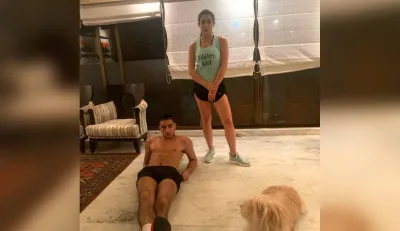 sara ali khan latest workout photo with brother ibrahim- India TV Hindi